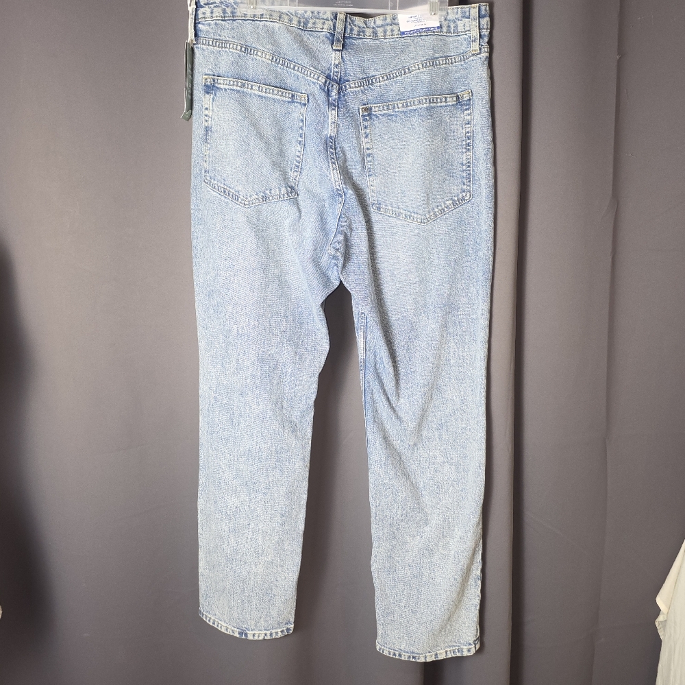 H&M &Denim Vintage Straight Jeans‎ Women’s 16 High Waist Light Blue NWT